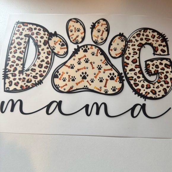 Blue Floral 'Dog Mom' Tee shirt designs - Picture 6 of 7